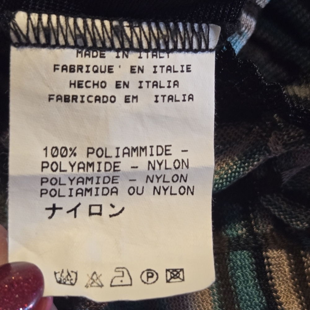 Missoni Womens Y2K Chevron Wave Multi Color Metallic Knit Bodycon Mini Dress 38 - Picture 6 of 8
